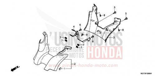 REVETEMENT DE GUIDON VFR800XB de 2011